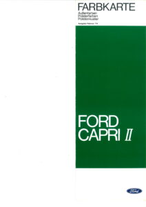 Farbkarte Ford Capri 2