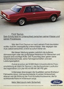 Werbung Ford Taunus 1976